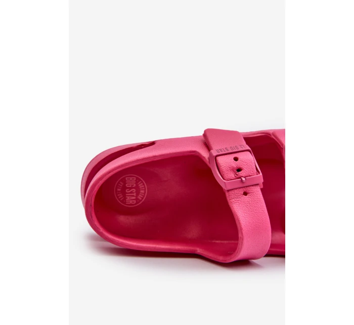 Klapki Dziecięce Lekkie Z Klamrami BIG STAR NN374545 Fuksja