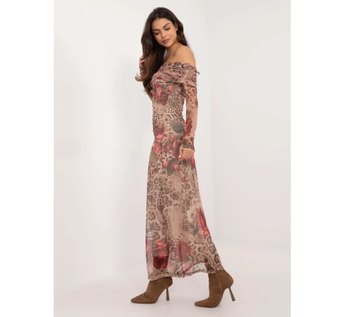 Šaty DHJ SK 18702 1.13P béžové Šaty DHJ SK 18702 1.13P béžové