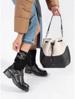 Trendy dámské černé kotníčkové boty platforma Trendy dámské černé kotníčkové boty platforma