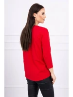 Halenka s 3D grafikou a model 18743922 volánky červená - K-Fashion Halenka s 3D grafikou a model 18743922 volánky červená - K-Fashion