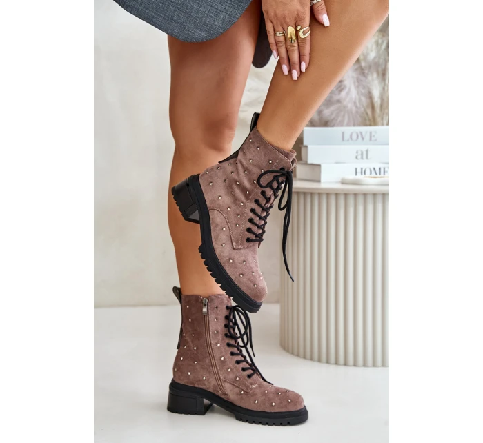 Botky Worker Dámské Zateplené D&A Taupe model 21674421 - S.Barski