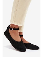 Baleríny z přírodního semiše Big Star TT274212 Černé