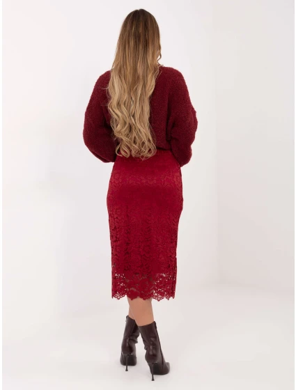 Spódnica IT SD model 21782568 bordowy - FPrice Spódnica IT SD model 21782568 bordowy - FPrice
