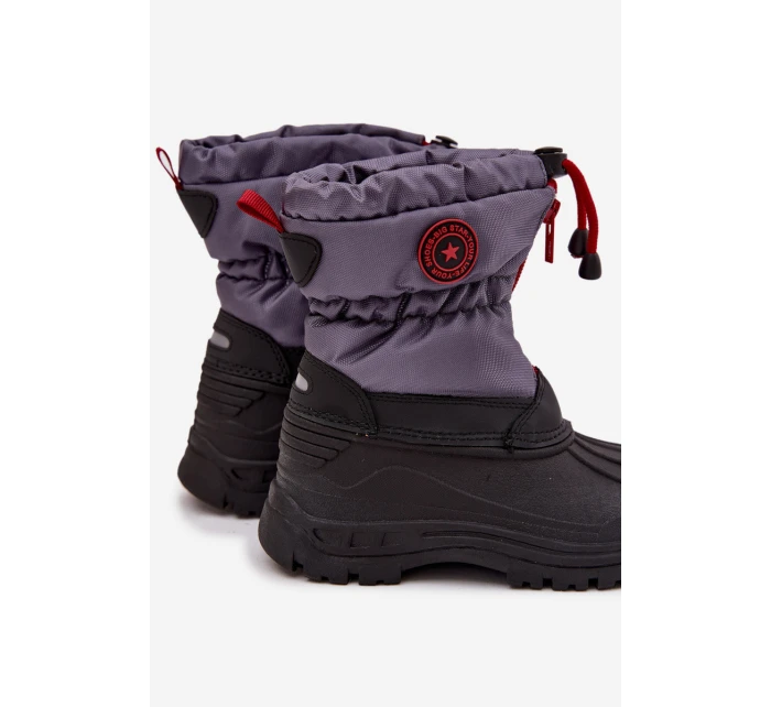 Detské zimné topánky Big Star - sivo-čierne