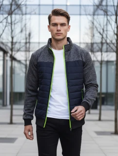 Kurtka męska przejściowa pikowana granatowa model 22013986 - FashionStreet