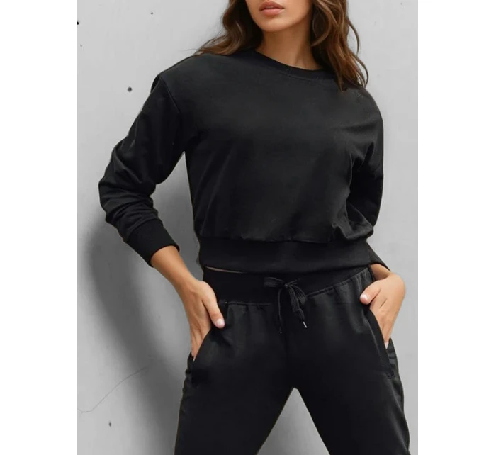 Dámska klasická čierna mikina FashionStreet BY1526