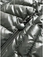 Dámska khaki vesta so stojatým golierom (B8233-11)