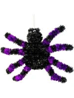 DEKORATÍVNA FIGÚRKA HALLOWEEN PAVÚK FIALOVÁ