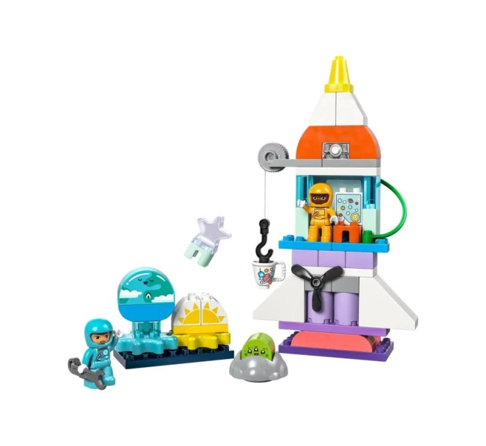 LEGO DUPLO 10422 Vesmírne dobrodružstvo raketoplánu 3 v 1