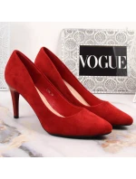 Sergio Leone W SK379K červené semišové podpätky na podpätku Sergio Leone W SK379K červené semišové podpätky na podpätku