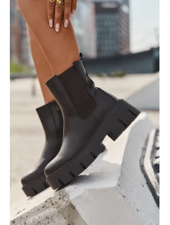 Dámské šněrovací boty teplé kůže tmavě hnědé model 21709278 - Boto