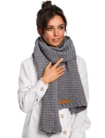 Dlhý zimný šál s nášivkou s logom BK041 - šedá - BE