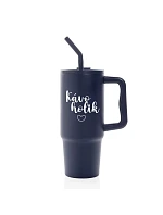 KÁVOHOLIK - modrý cestovný termohrnček 900 ml