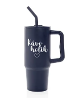 KÁVOHOLIK - modrý cestovný termohrnček 900 ml