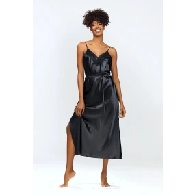 Dámská dlouhá noční košile model 20721790 Černá - DKaren