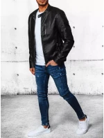 Pánská kožená bunda černá model 21968053 - Dstreet Pánská kožená bunda černá model 21968053 - Dstreet