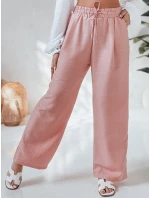 Dámské kalhoty se širokými nohavicemi růžová Dstreet model 21987423 - FashionStreet