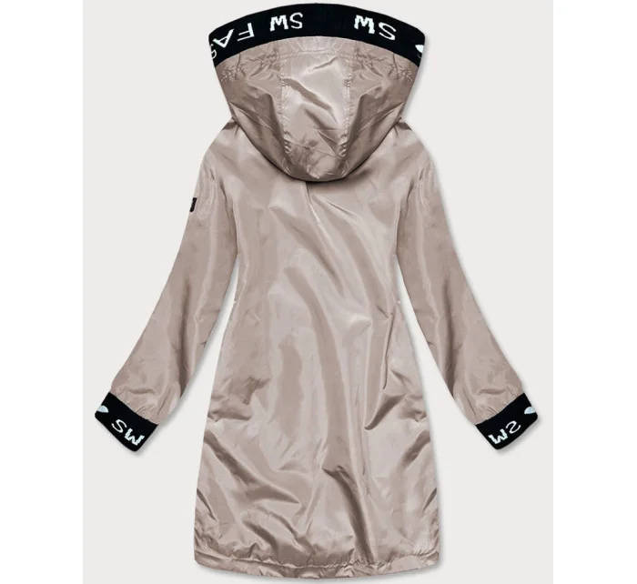 Dámska tenká bunda s kakaovým lemovaním (B8145-51)