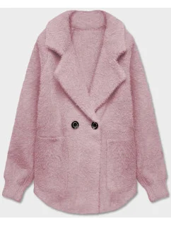 Krátky prehoz cez oblečenie typu alpaka v bledo ružovej farbe (CJ65)