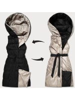 Čierno-béžová obojstranná páperová vesta Minority (P3-6016-1+62)