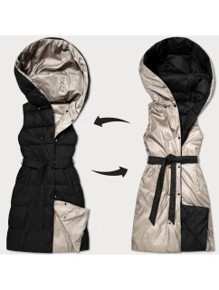 Čierno-béžová obojstranná páperová vesta Minority (P3-6016-1+62)