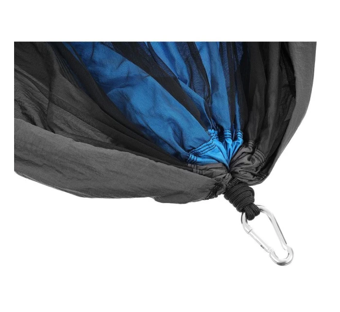 TURISTICKÁ HOJDACIA SIEŤ PRE 2 OSOBY 270X140CM S MOSKYTIÉROU MODRÁ