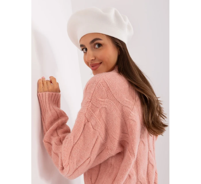 Czapka AT CZ model 18917586 ecru - FPrice Czapka AT CZ model 18917586 ecru - FPrice