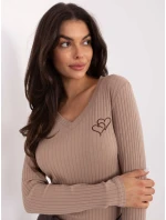 Bluzka RV BZ model 21749829 ciemny bezowy - FPrice Bluzka RV BZ model 21749829 ciemny bezowy - FPrice
