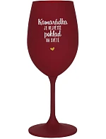KAMARÁDKA JE NEJVĚTŠÍ model 22319400 NA SVĚTĚ bordo sklenice na víno 350 ml - Giftela KAMARÁDKA JE NEJVĚTŠÍ model 22319400 NA SVĚTĚ bordo sklenice na víno 350 ml - Giftela