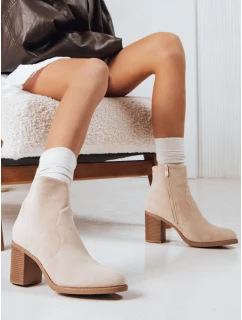 Dámské semišové béžové kozačky Dstreet model 21993975 - FashionStreet
