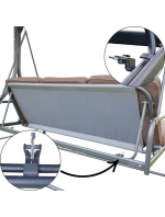 3-MIESTNA ZÁHRADNÁ HOJDAČKA 194X120X173CM ZOSIA S POLYKARBONÁTOVOU STRIEŠKOU 3-MIESTNA ZÁHRADNÁ HOJDAČKA 194X120X173CM ZOSIA S POLYKARBONÁTOVOU STRIEŠKOU