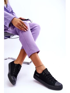 Damskie Niskie Materiałowe Trampki Big Star KK274009 Czarne