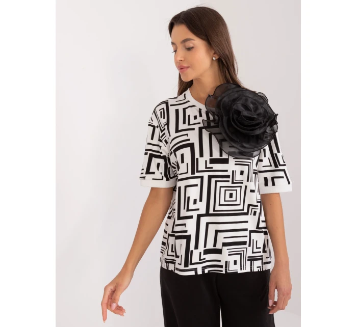 Bluzka LK BZ model 20148874 ecru - FPrice Bluzka LK BZ model 20148874 ecru - FPrice