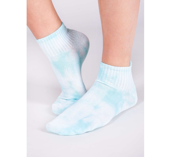 Yoclub Dievčenské členkové bavlnené ponožky Tie Dye 3-Pack SKS-0091U-0000 Multicolour