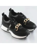 Čierne športové topánky s retiazkou (N-206) Čierne športové topánky s retiazkou (N-206)