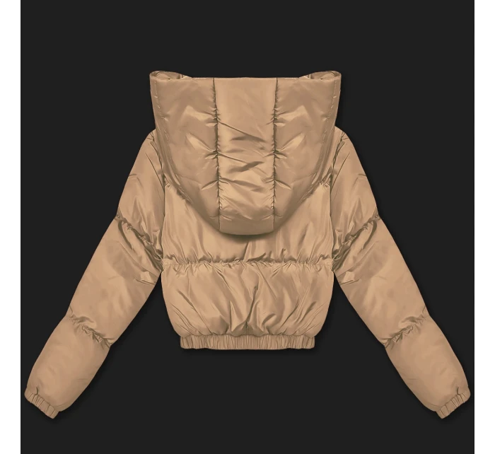 Tmavě béžová krátká zimní bunda typu  model 21483446 - J.STYLE