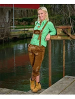 Leather Trousers Dámské kožené kalhoty, dlouhé light brown model 22514567 Leather Trousers Dámské kožené kalhoty, dlouhé light brown model 22514567