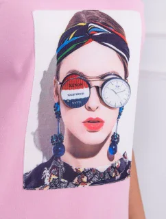 Dámská model 18742984 halenka pudrově růžová - K-Fashion