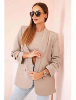 Bunda s klopami elegantná tmavobéžová