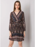 Šaty DHJ SK 10201.93P čierna a béžová