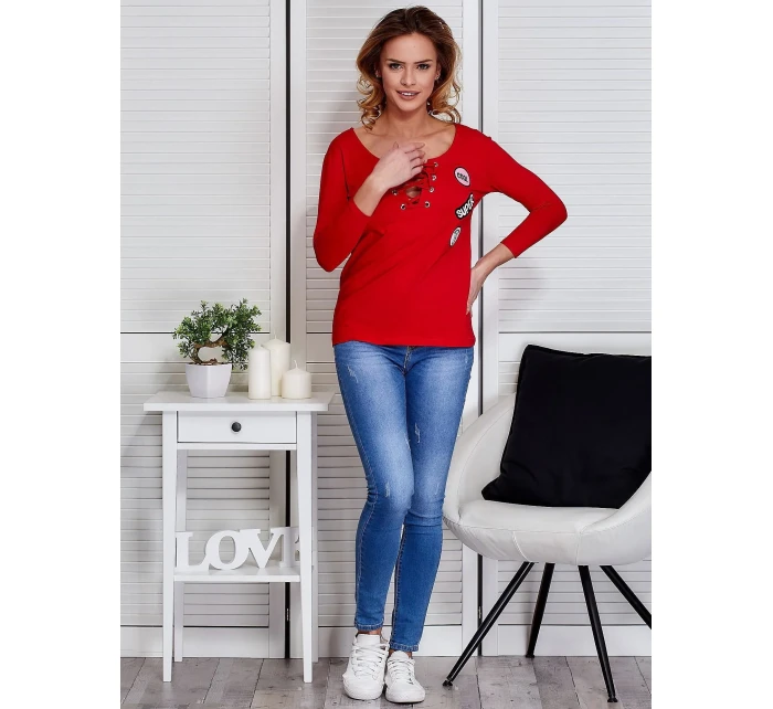 Halenka CZ BZ model 14830717 červená - FPrice Halenka CZ BZ model 14830717 červená - FPrice