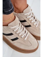 Zazoo N1176 Semišové tenisky na platforme béžová Zazoo N1176 Semišové tenisky na platforme béžová