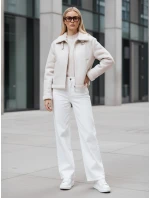 Dámský kabát z ovčí kůže white Dstreet model 21981582 - FashionStreet