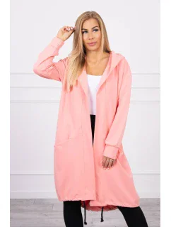 Nadmerná šedá bunda s kapucňou Morel