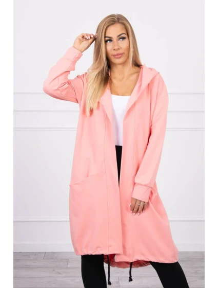 Nadmerná šedá bunda s kapucňou Morel