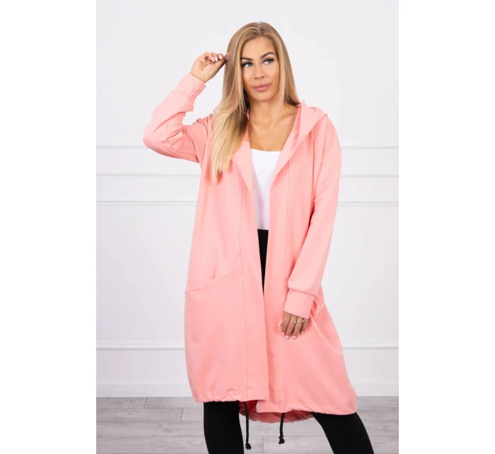 Nadmerná šedá bunda s kapucňou Morel