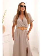 Dlhé šaty s opaskom Fango