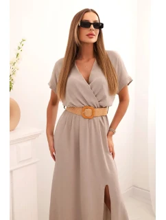 Dlhé šaty s opaskom Fango