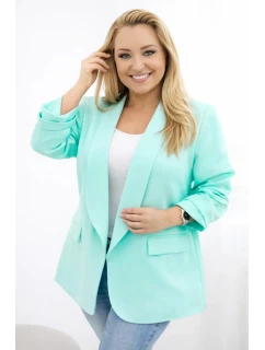 Dámske sako Plus Size Elegant Light Mint