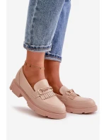 Dámské Mokasíny S Dekorací Eko Kůže Béžové model 21670524 - Boto